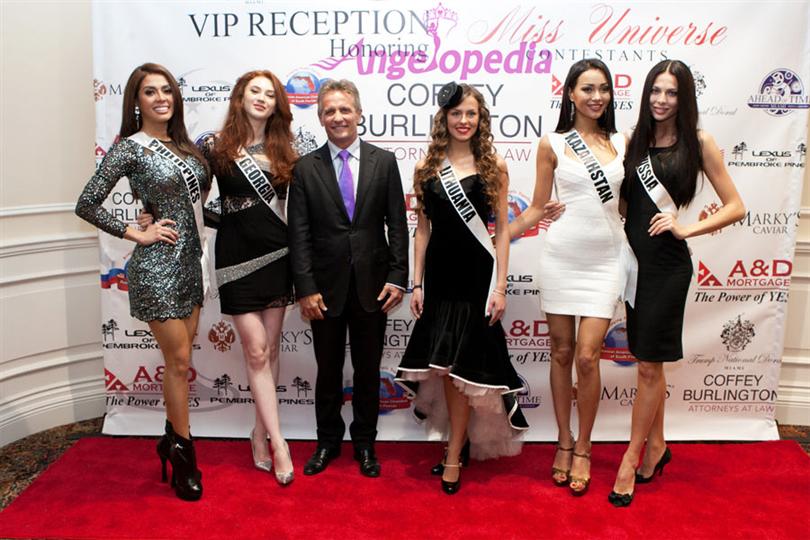 Mary Jean Lastimosa, Ana Zubashvili, Patricija Belousova, Aiday Issayeva and Yulia Alipova with Luigi Boria